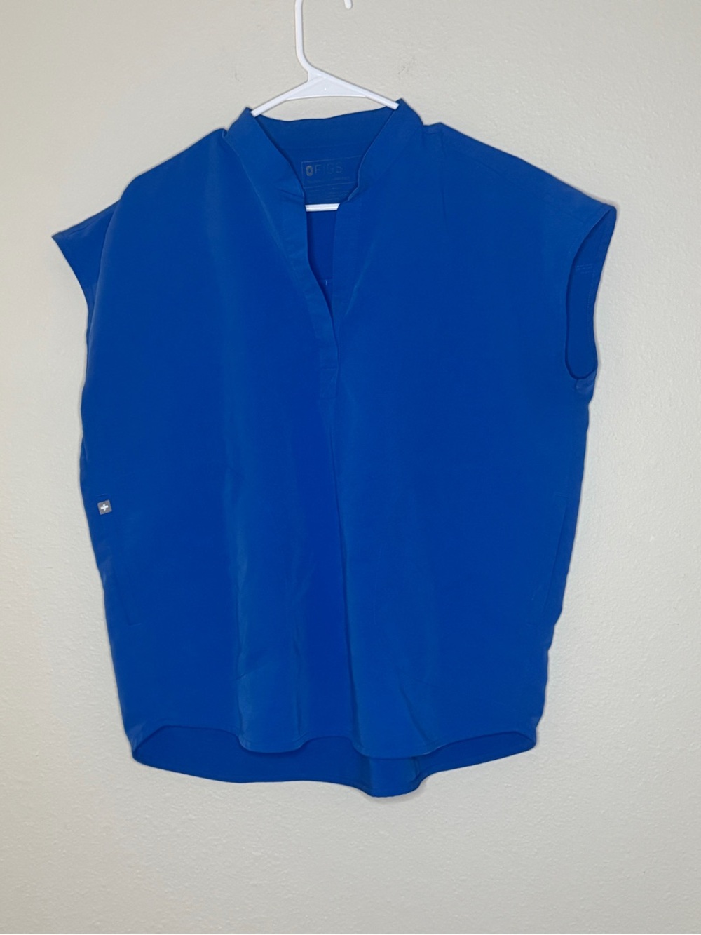 Figs Scrubs Royal Blue Oversized Rafaela Top Size Small